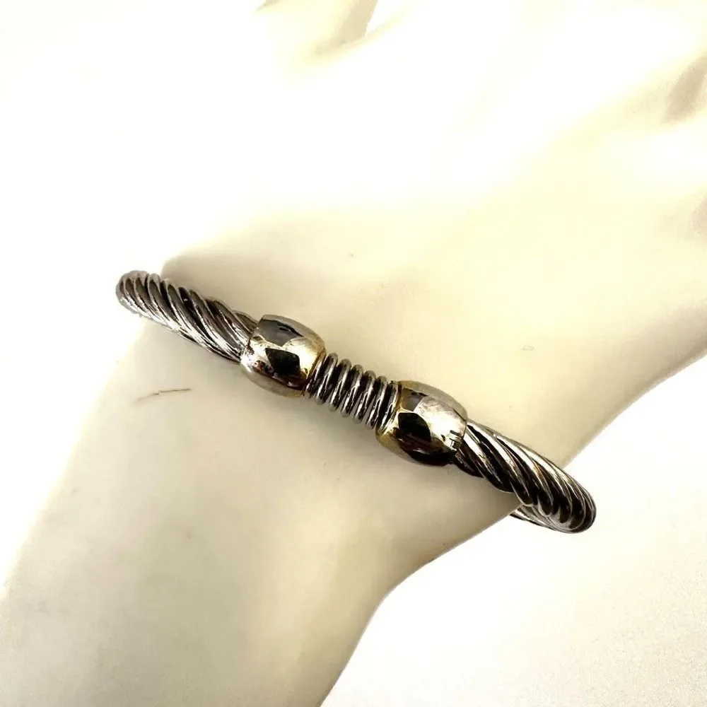 Silver tone bangle bracelet